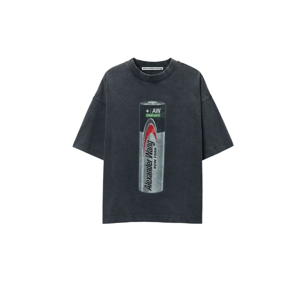 Alexander Wang Battery Logo-Print Graphic T-Shirt