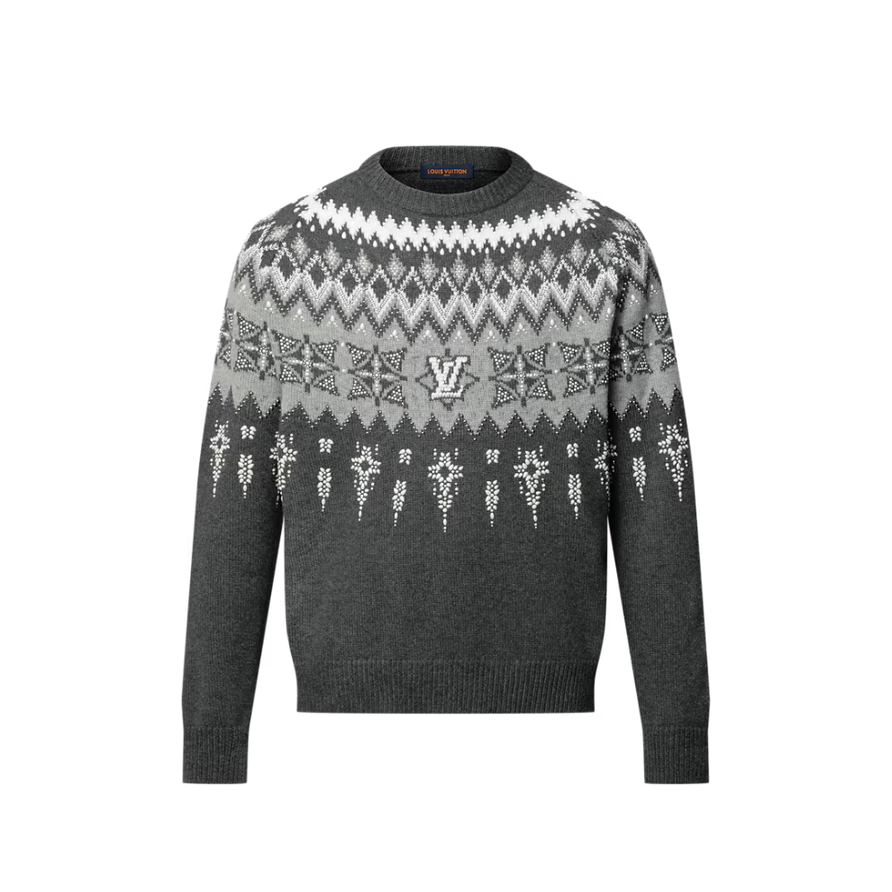LOUIS VUITTON Embellished Wool-Cashmere Blend Pullover