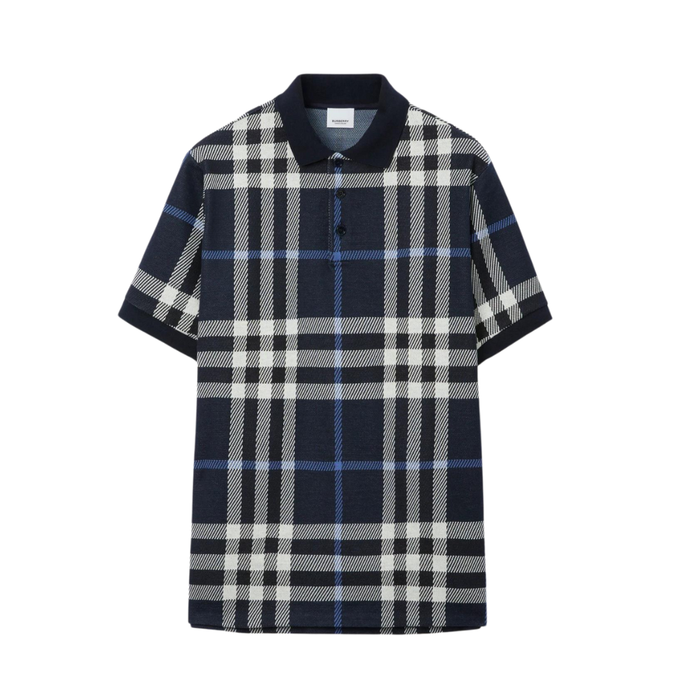 BURBERRY Check Cotton Polo