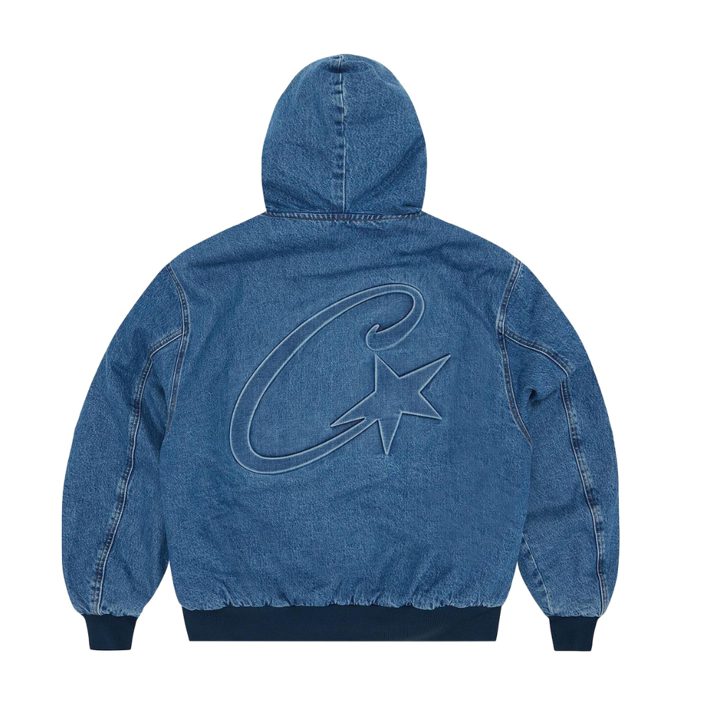 Corteiz CRTZ Embossed C-Star Denim Work Jacket 'Blue'