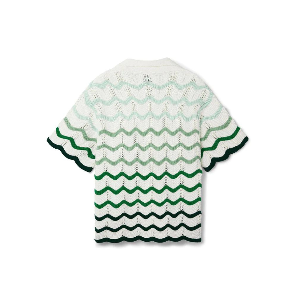CASABLANCA Wavy Gradient Crochet Shirt