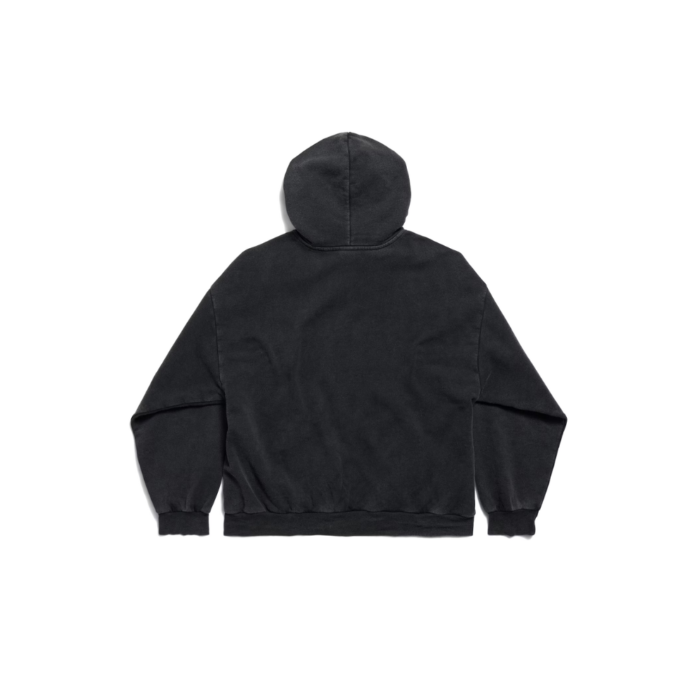 Balenciaga I Puma Hoodie Medium Fit in Black Faded