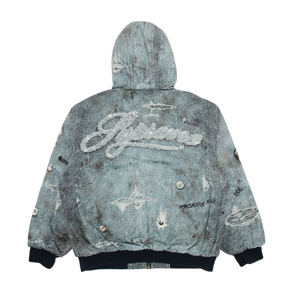 Supreme HJR Trompe L'oeil Hooded Work Jacket 'Blue'