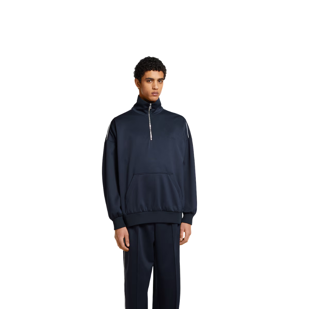 GUCCI Technical jersey sweatshirt with embossed logo