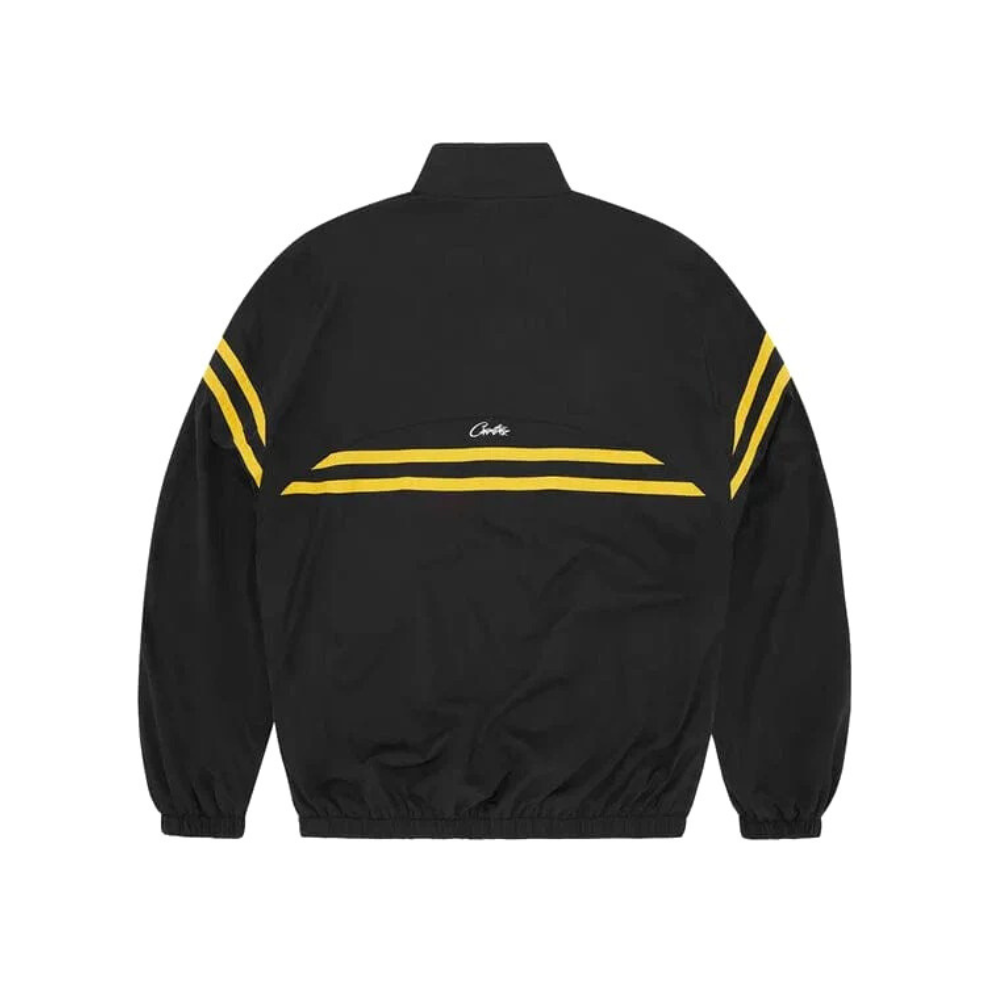 Corteiz Striped Litework Jacket Black Yellow