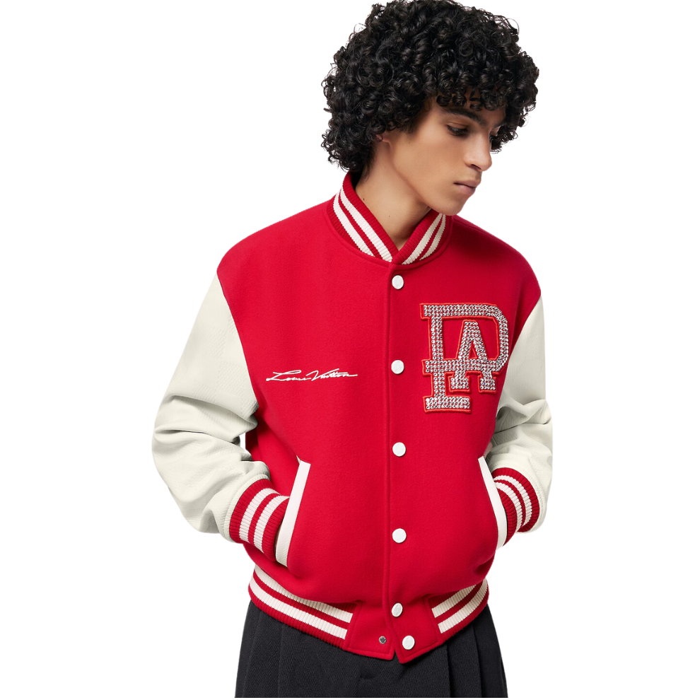 LOUIS VUITTON Mix Leather Varsity Blouson