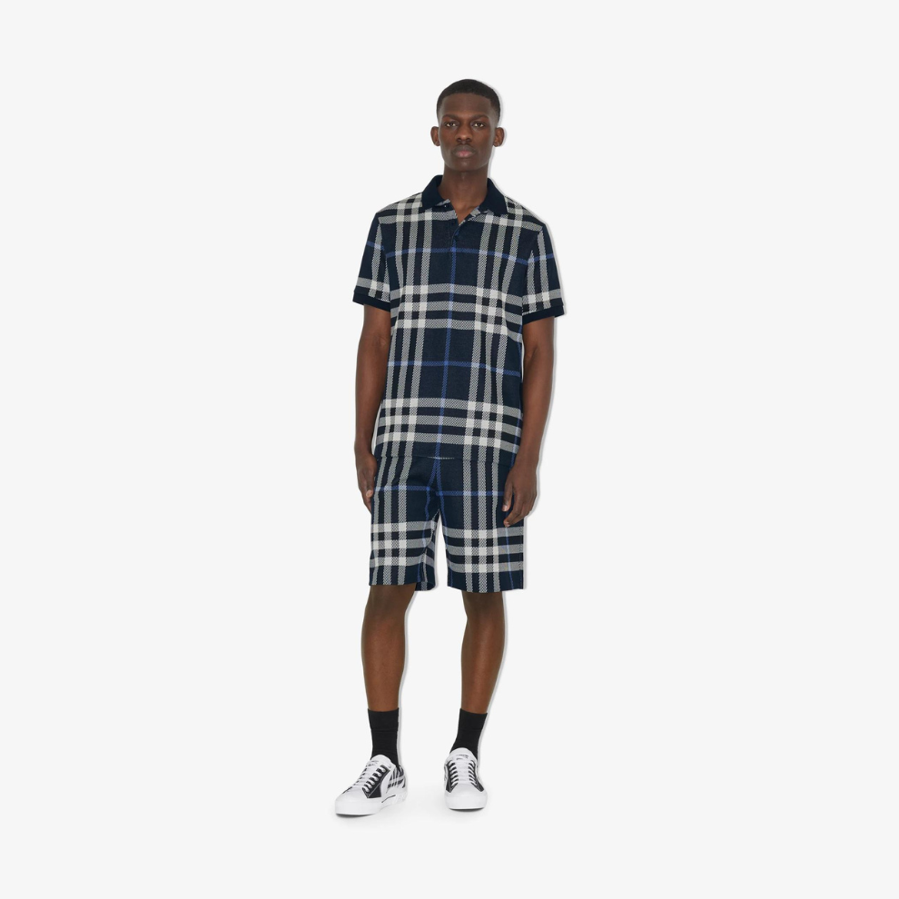 BURBERRY Check Cotton Polo