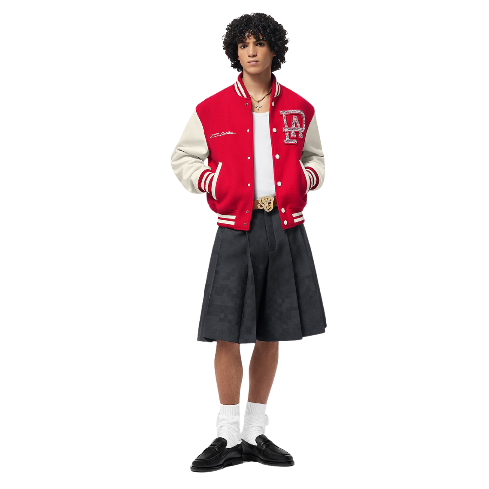 LOUIS VUITTON Mix Leather Varsity Blouson