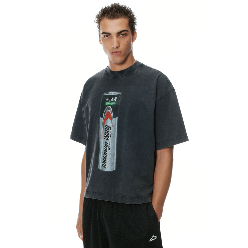 Alexander Wang Battery Logo-Print Graphic T-Shirt