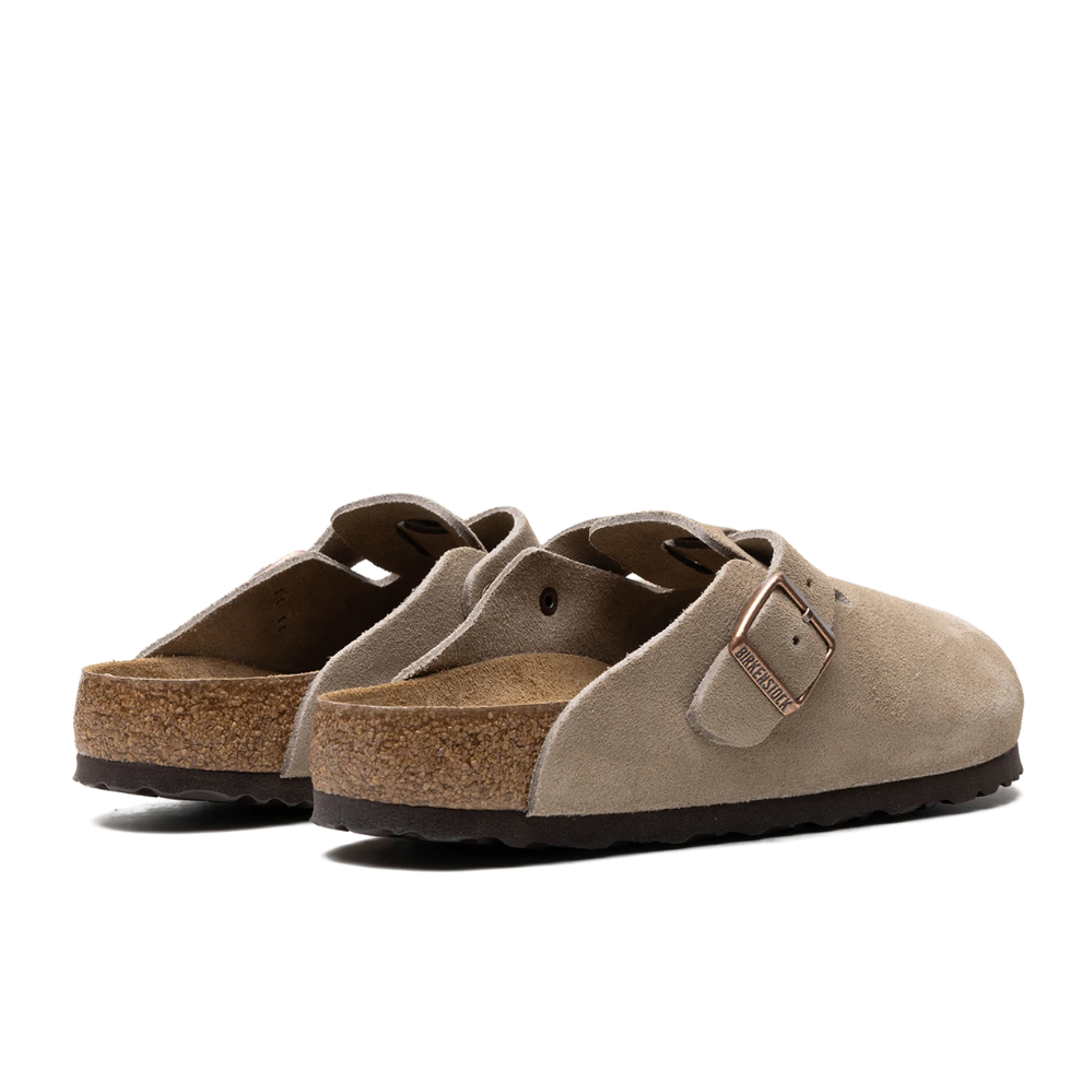 Birkenstock Boston Soft Footbed "Suede Taupe"