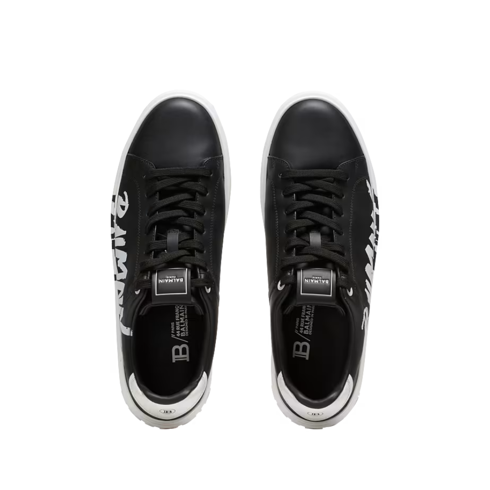 Balmain B-Court printed leather sneakers
