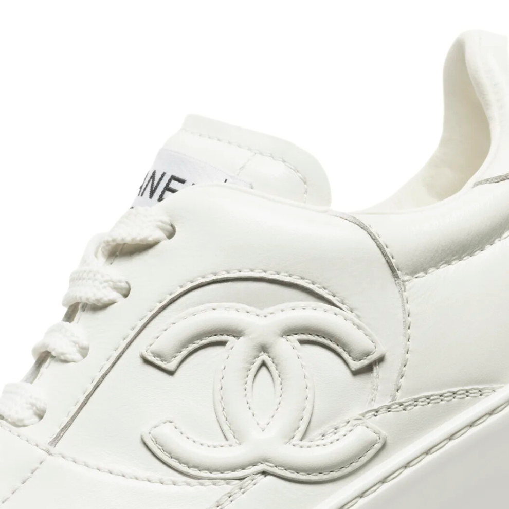 Chanel Calfskin White Trainers