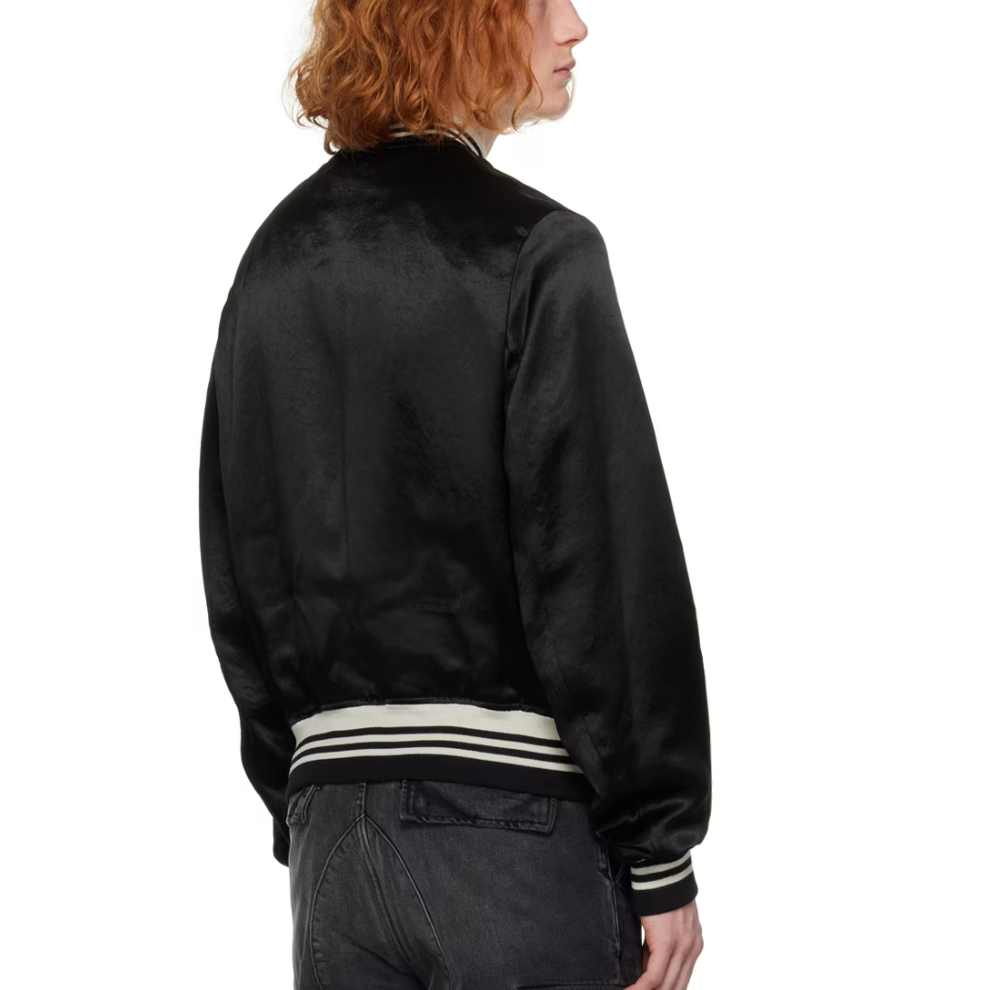 AMIRI Black Appliqué Bomber Jacket