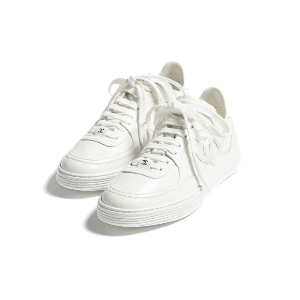 Chanel Calfskin White Trainers