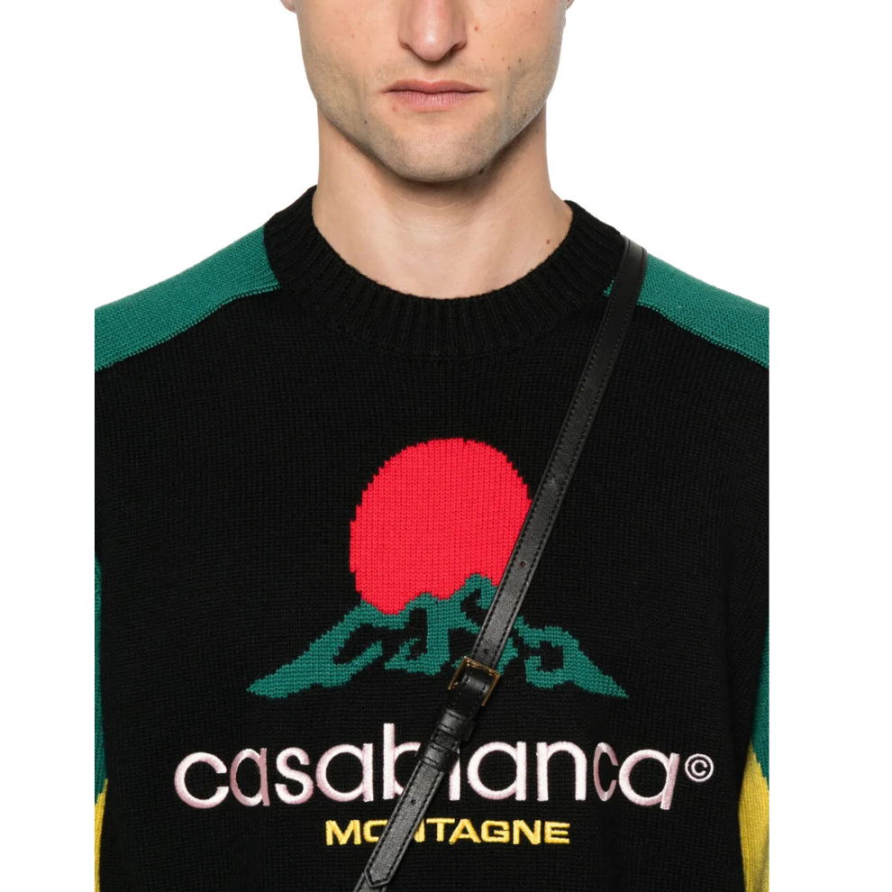 Casablanca logo-embroidered sweater