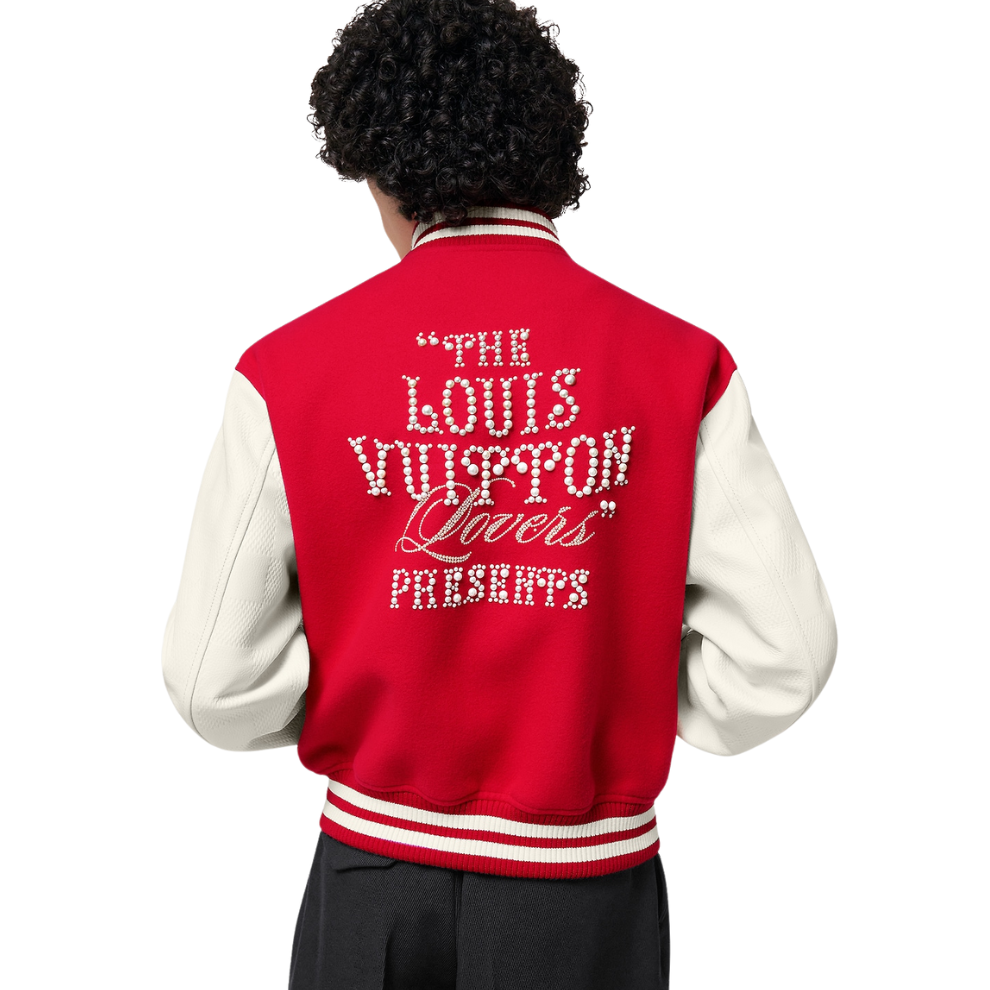 LOUIS VUITTON Mix Leather Varsity Blouson