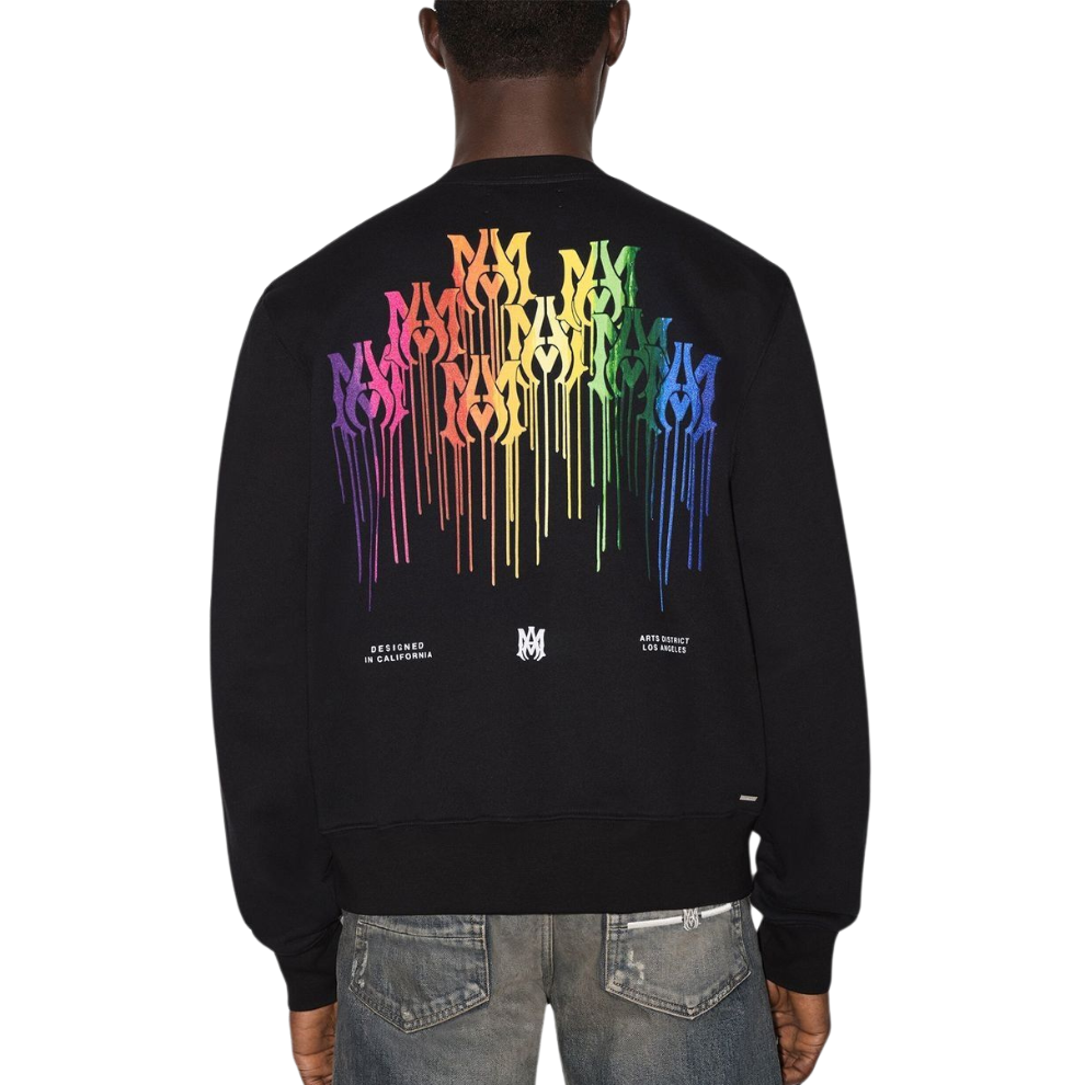 AMIRI Drip Ogo-Print Sweatshirt - Black