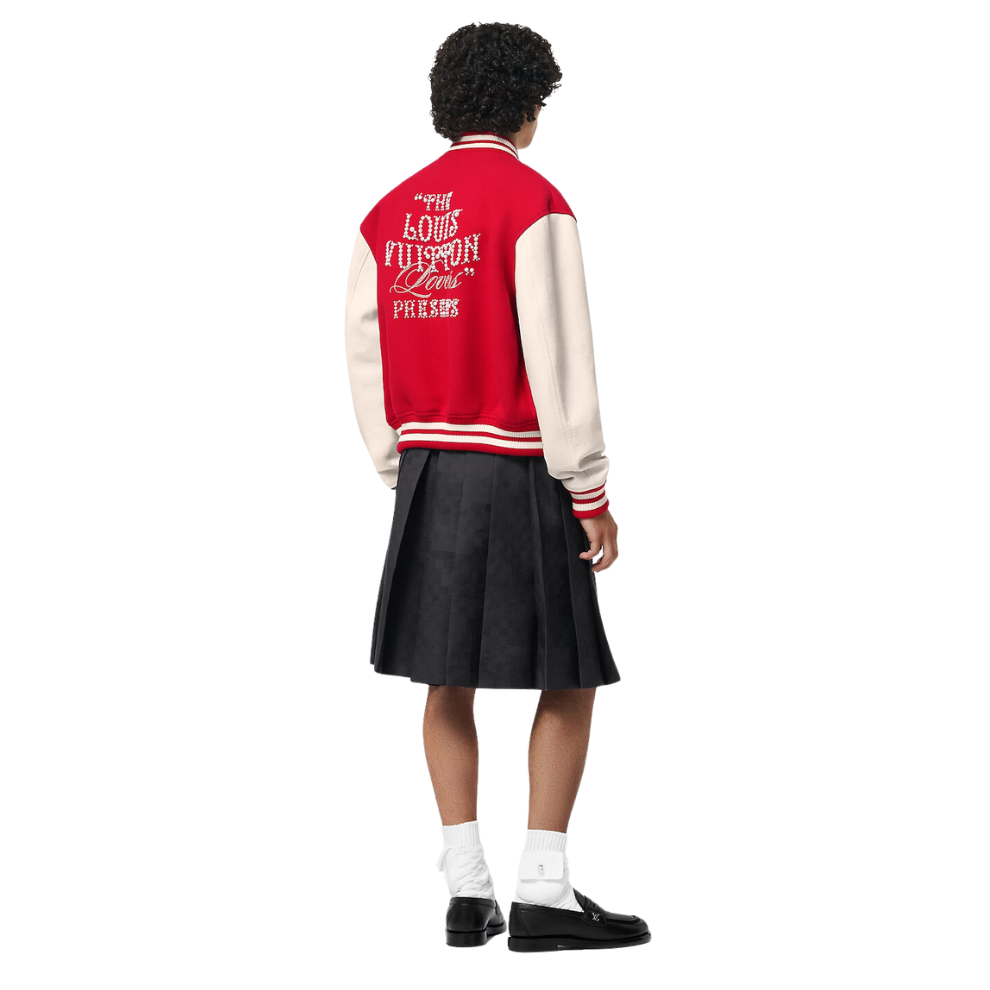 LOUIS VUITTON Mix Leather Varsity Blouson