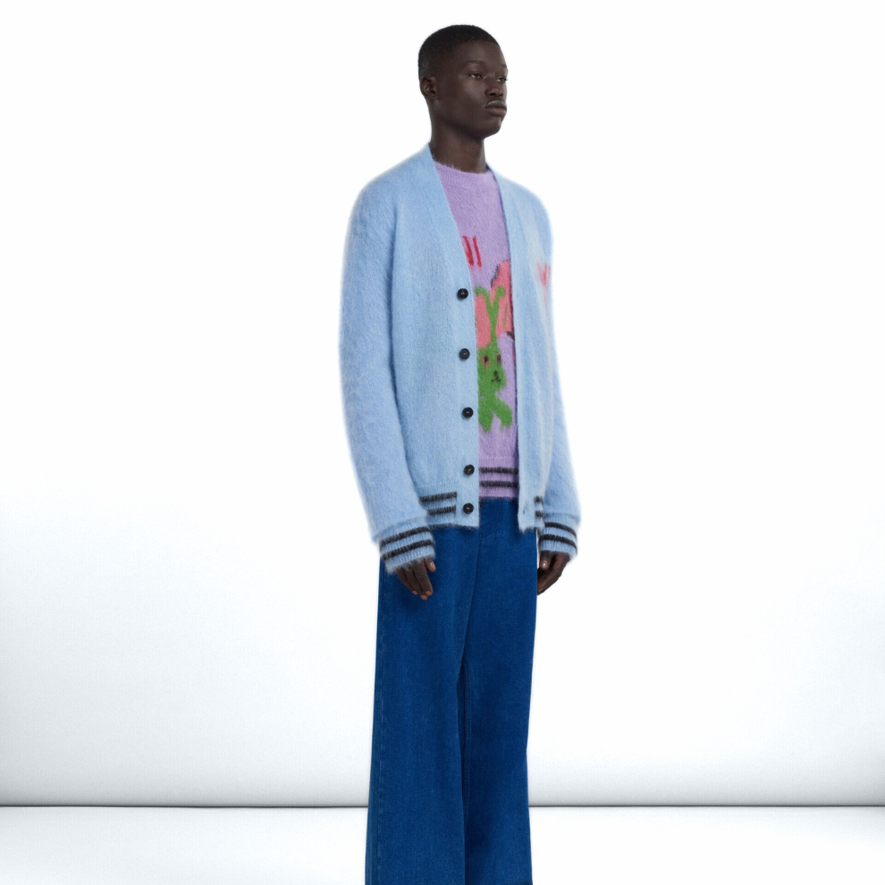 Marni SWEATER WITH MULTICOLOUR INLAY