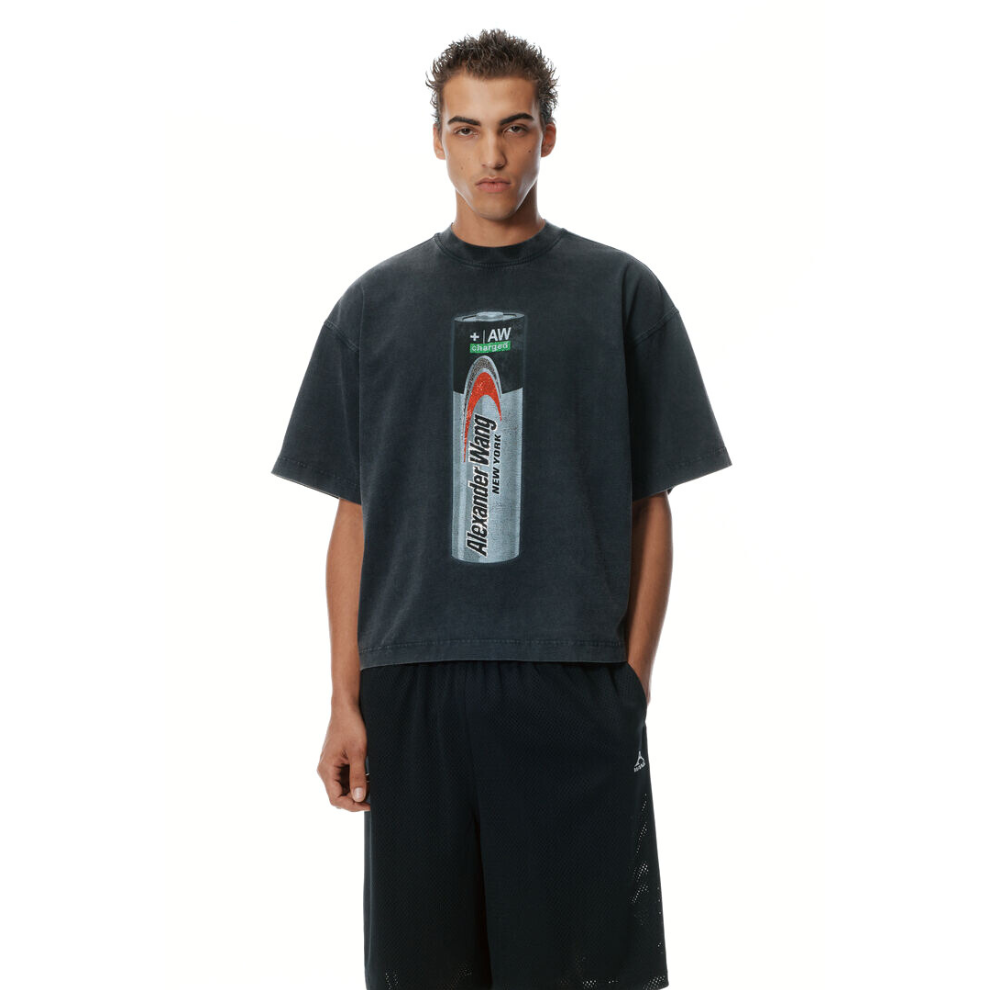 Alexander Wang Battery Logo-Print Graphic T-Shirt