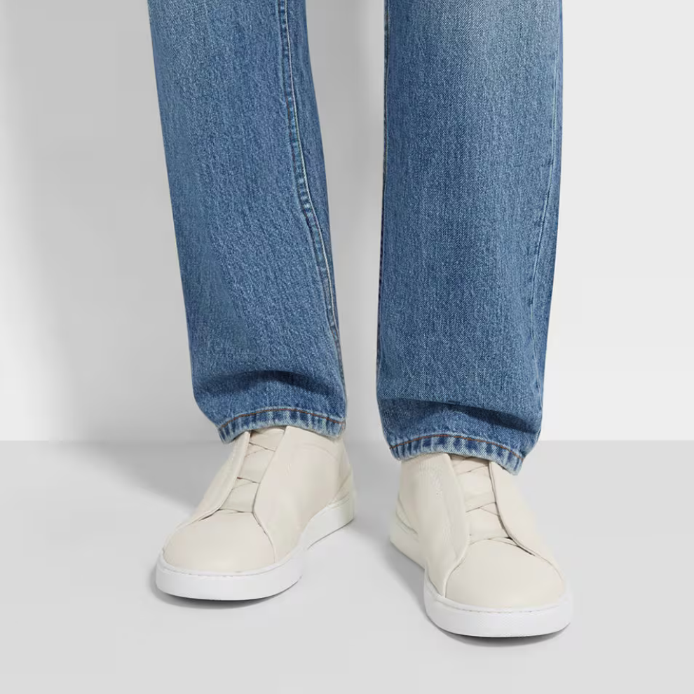 ZEGNA White Deerskin Triple Stitch™