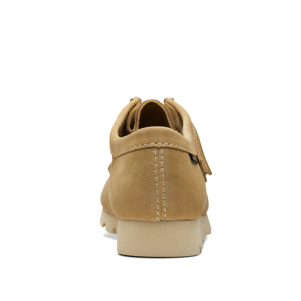Clarks Wallabee GTX derby lace-up in beige suede