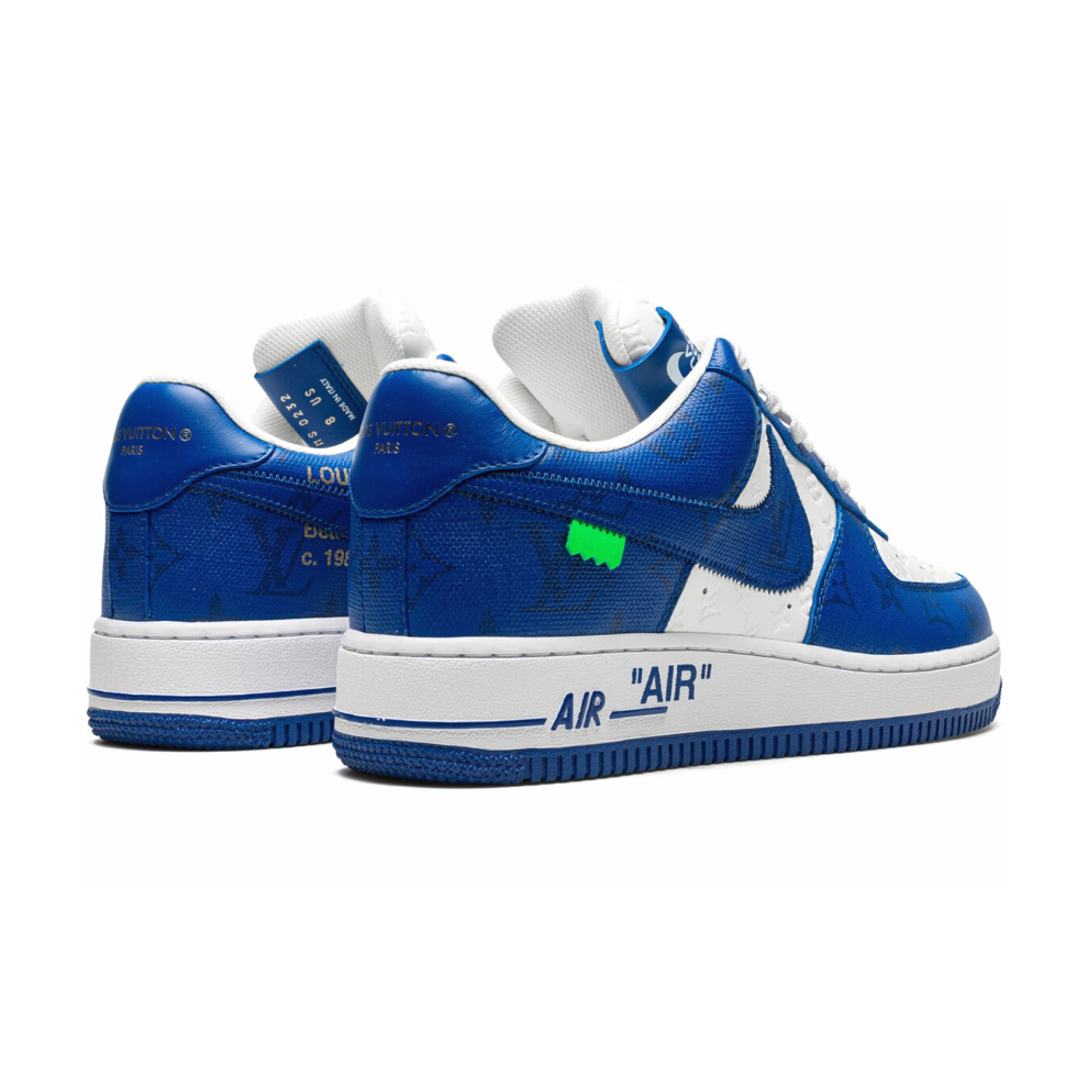 LOUIS VUITTON AIR FORCE 1 LOW "Virgil Abloh - White/Blue" - Digital-Shoppers