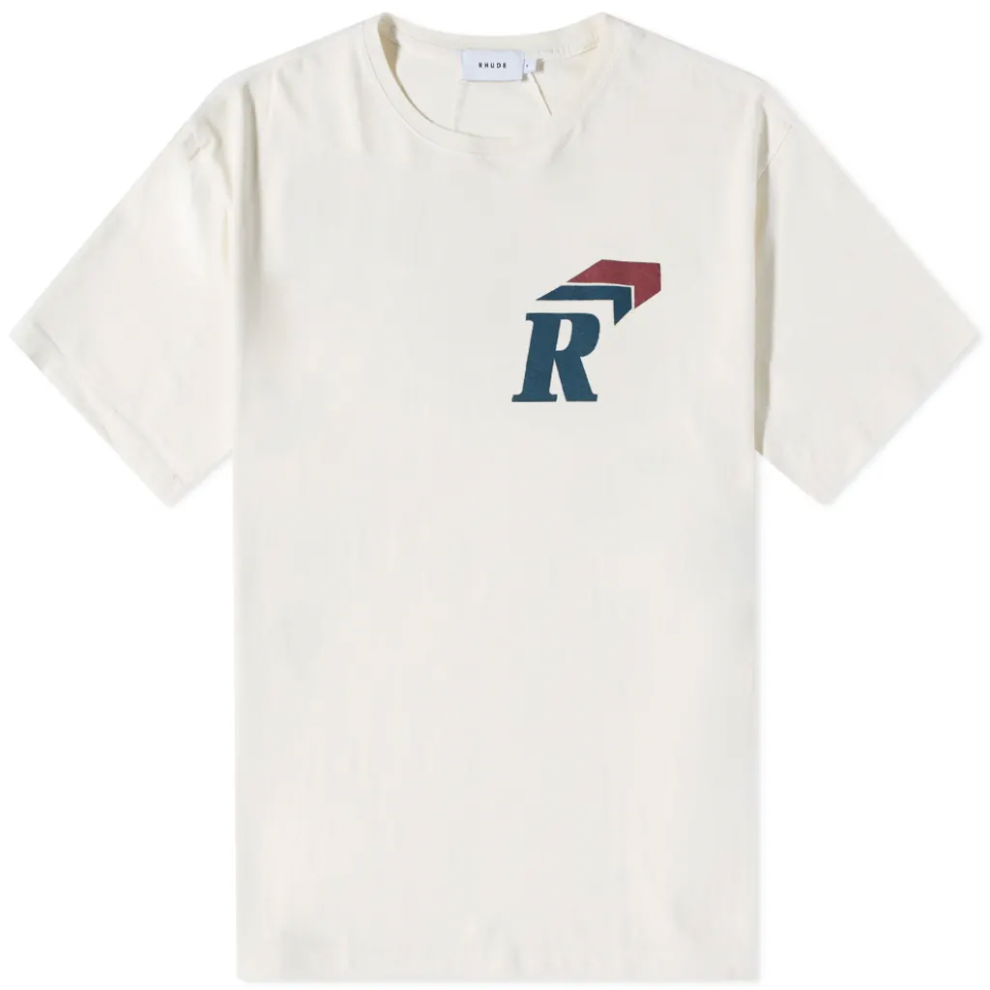 RHUDE LOGO TEE VINTAGE WHITE