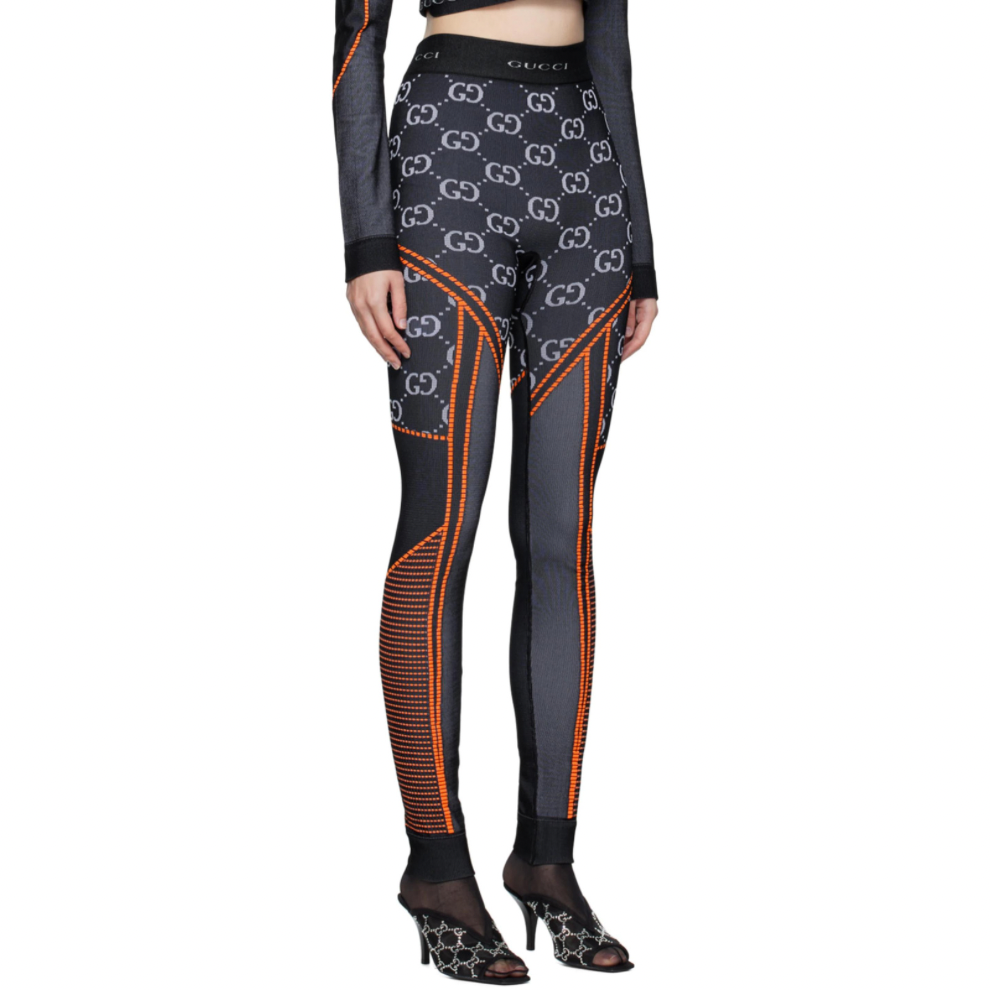 GUCCI Black GG Leggings