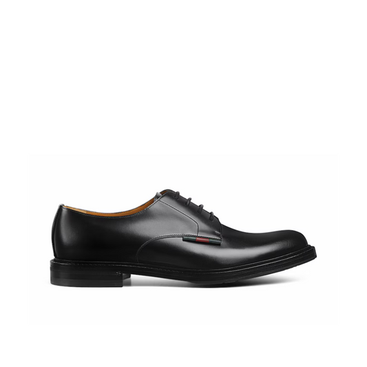 Gucci Men's lace-up shoe with leather Web