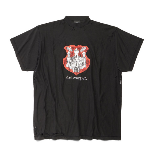 Balenciaga ANTWERPEN INSIDE-OUT T-SHIRT OVERSIZED IN BLACK