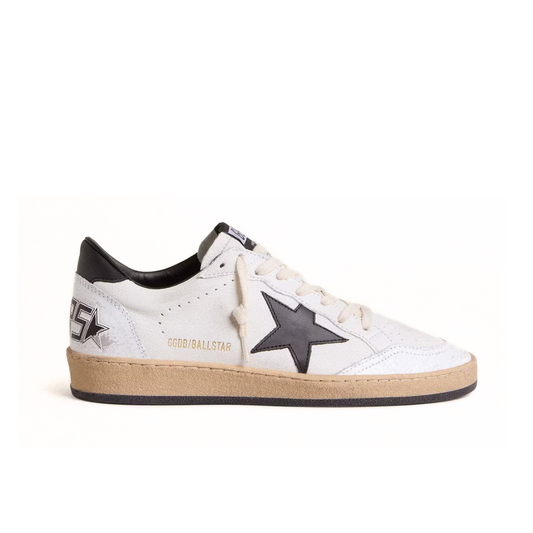 Golden Goose Men's Ball Star in white nappa with black star