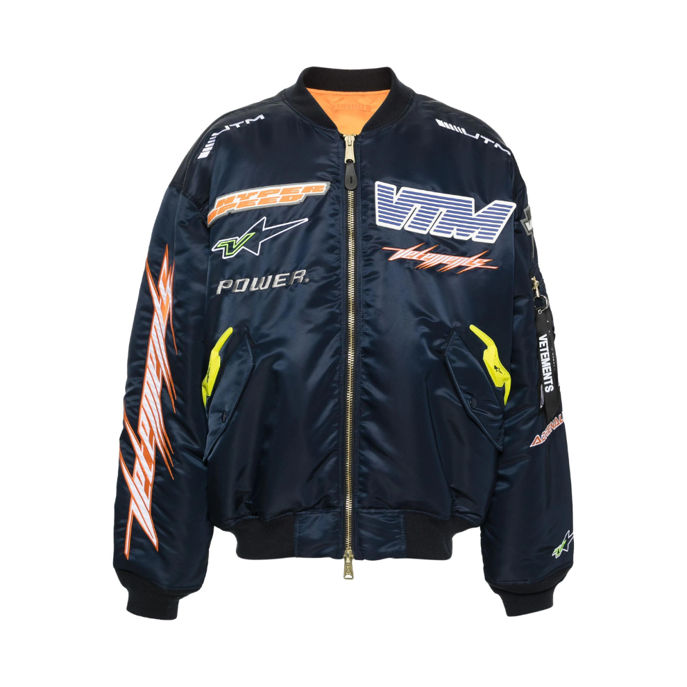 VETEMENTS logo-appliqué bomber jacket