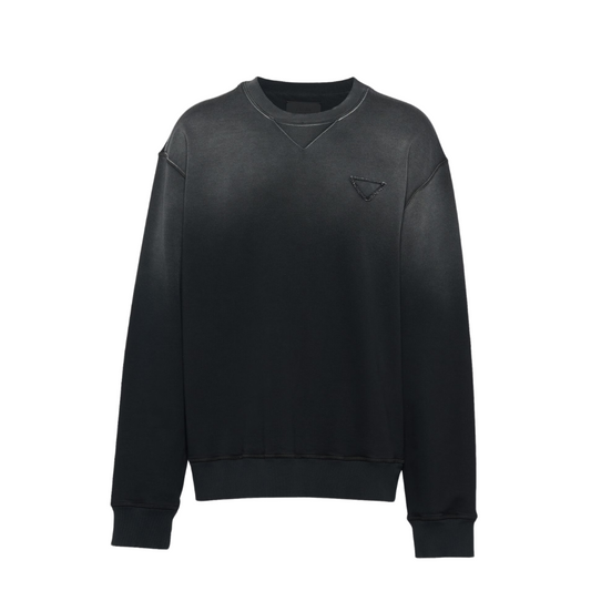 PRADA Oversized garment-dyed cotton sweatshirt