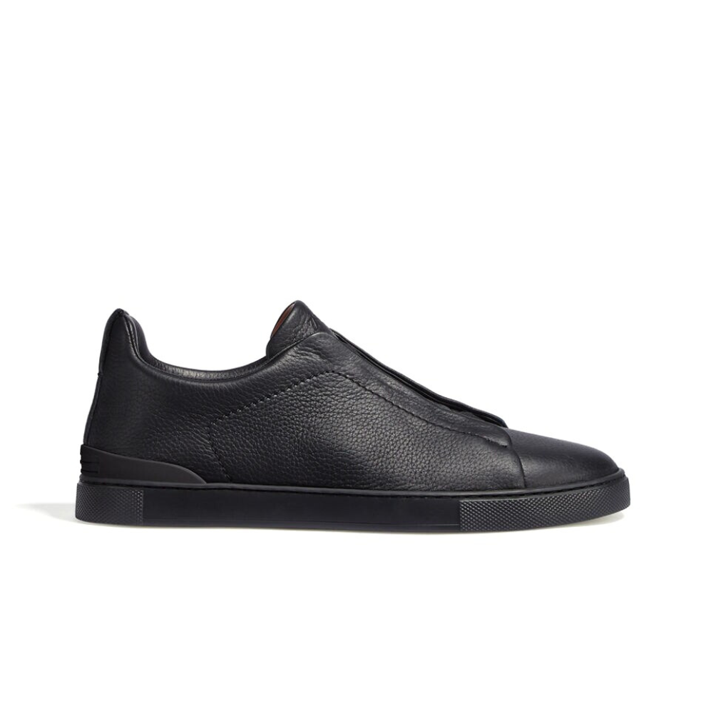 ZEGNA Black Deerskin Triple Stitch™