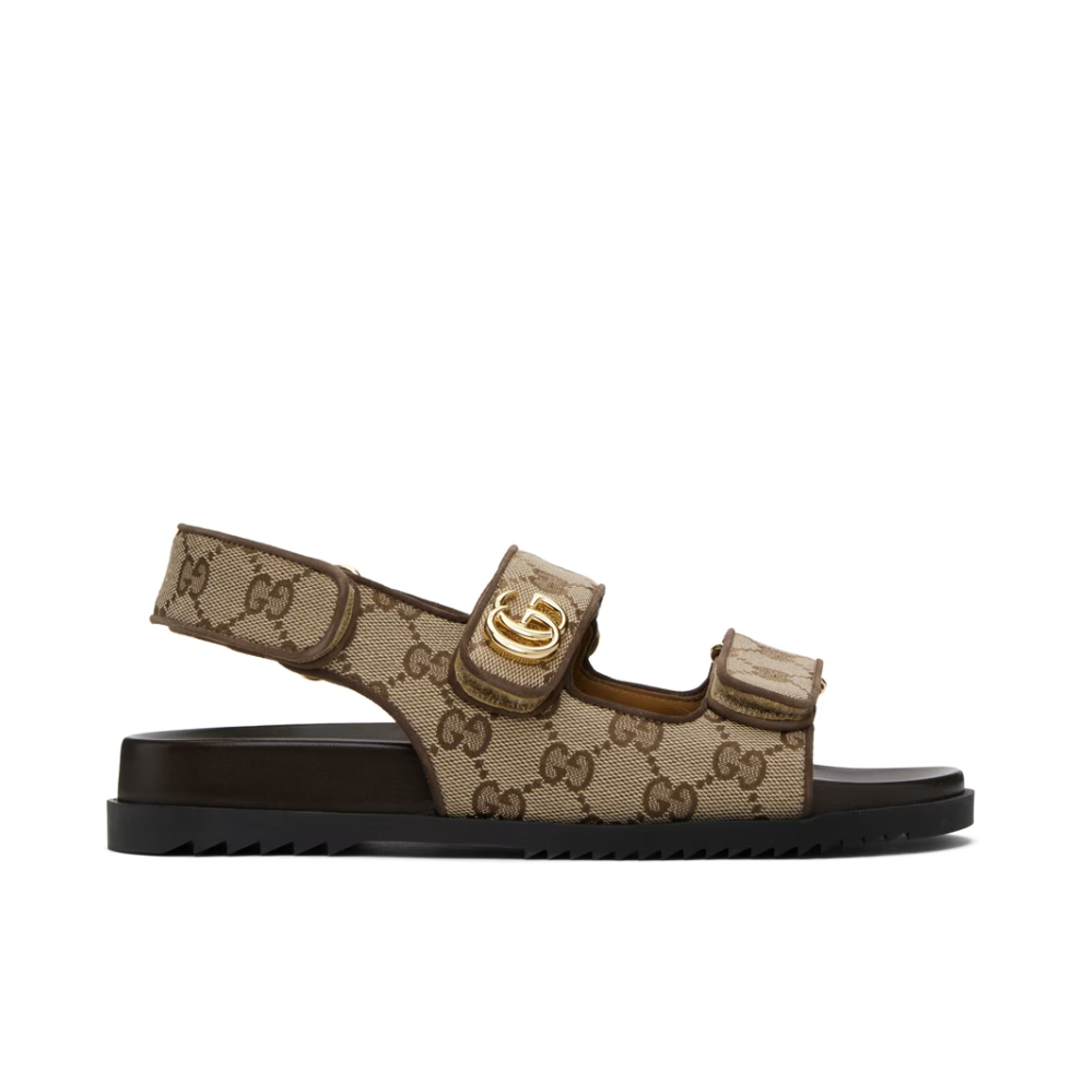 GUCCI Beige Double G Sandals