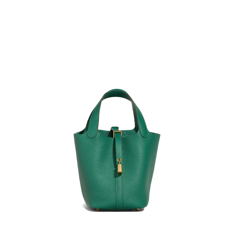 Hermès Picotin Lock 18 Green Clemence Gold Hardware