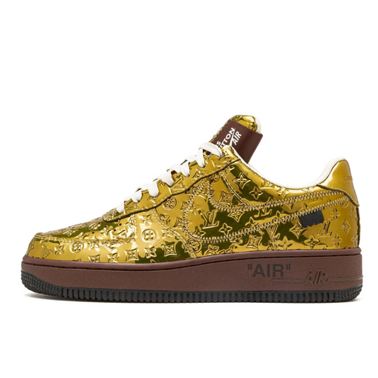 NIKE LOUIS VUITTON AIR FORCE 1 LOW "Virgil Abloh - Metallic Gold"