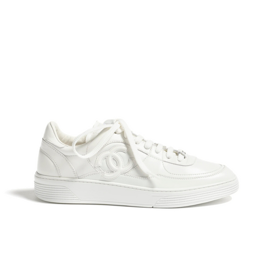 Chanel Calfskin White Trainers