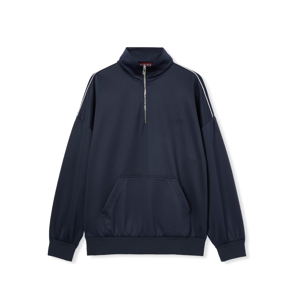 GUCCI Technical jersey sweatshirt with embossed logo