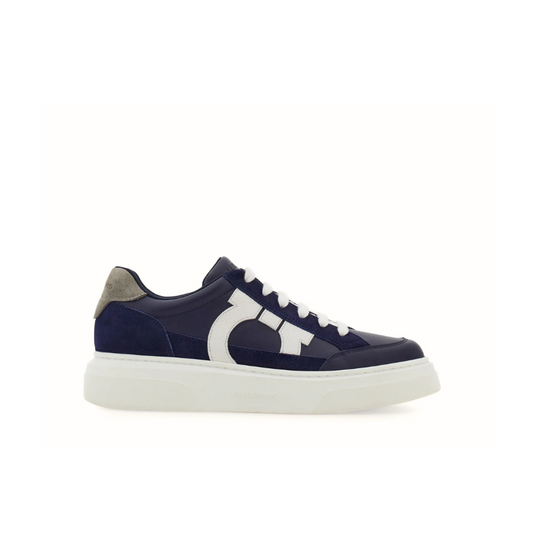 Ferragamo Low top sneaker with Gancini outline