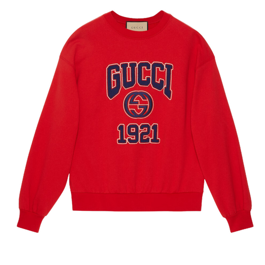 GUCCI COTTON JERSEY SWEATSHIRT WITH EMBROIDERY
