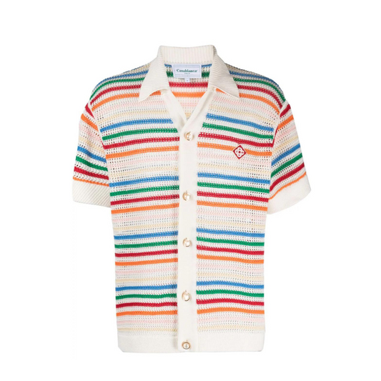 CASABLANCA Braid Striped Shirt In Rainbow Stripe