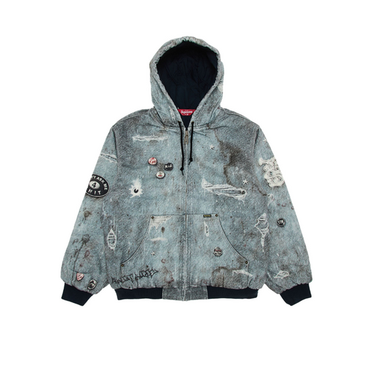 Supreme HJR Trompe L'oeil Hooded Work Jacket 'Blue'
