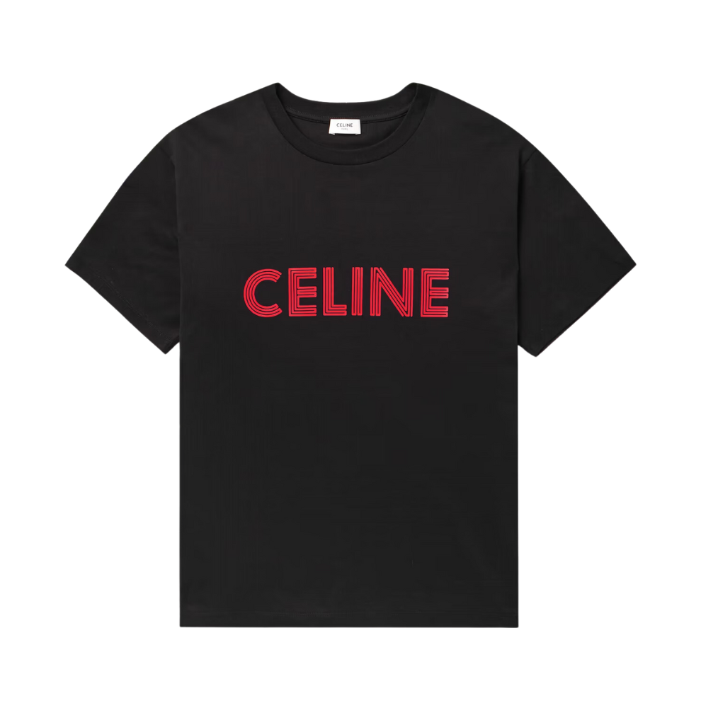 CELINE Logo-Print Cotton-Jersey T-Shirt