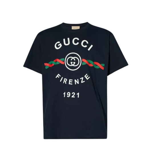 GUCCI Brand-print relaxed-fit cotton-jersey T-shirt