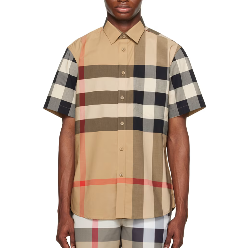 Beige Vintage Check Shirt