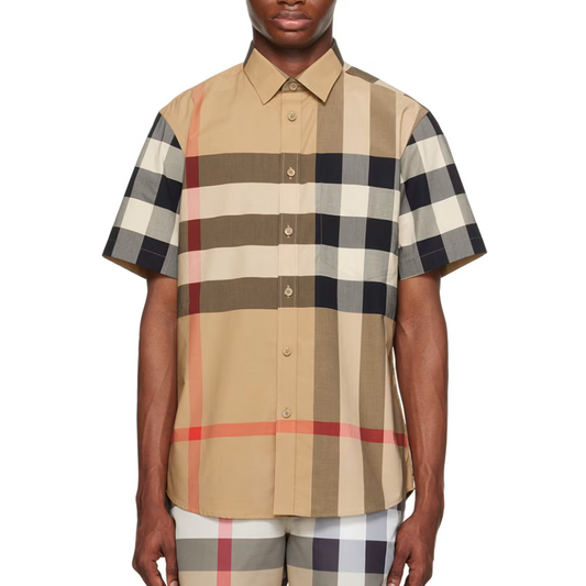 Beige Vintage Check Shirt