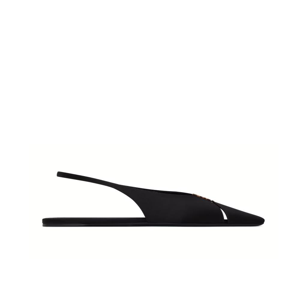 Yves Saint Laurent BABYLONE slingback flats in satin crepe