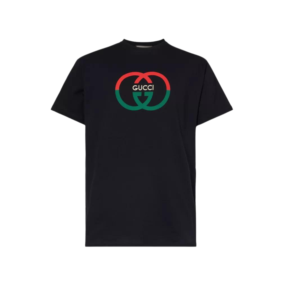 GUCCI Interlocking G-print crewneck cotton-jersey T-shirt